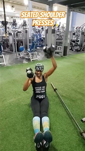 Seated shoulder presses #shorts