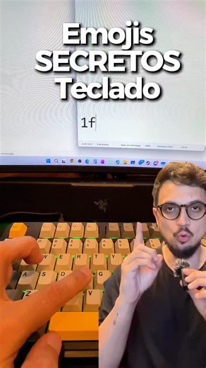 👏 Descubra os Emojis SECRETOS do seu teclado! ⌨ Se você usa Windows, existe um jeito de digitar códigos e transformá-los em emojis incríveis, como um 🏎 Carrinho de Fórmula 1! Aprenda o Truque do Alt X: 1. Digite o código Unicode (ex: 1f3ce para o 🏎). 2. Pressione as teclas Alt X. 3. Mágica! O código vira um emoji! Códigos mostrados no vídeo: • 🏎 (Carro de Corrida): 1f3ce • 🚂 (Locomotiva): 1f682 • 🛸 (Disco Voador): 1f6f8 • 🚲 (Bicicleta): 1f6b2 🚀 Quer a lista completa de códigos para sair 