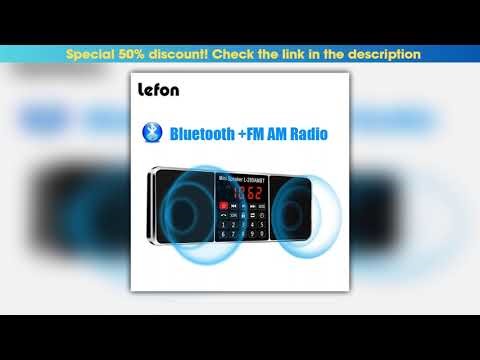 Lefon Digital Portable Radio AM FM Bluetooth Speaker Stereo MP3 Player TF SD Card USB Drive