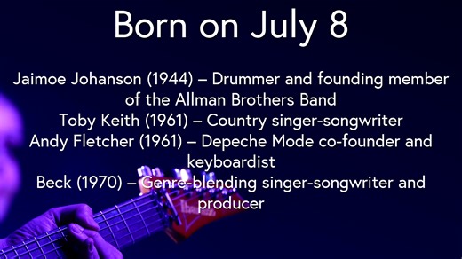 July 8th brings a treasure trove of music milestones—join us as we...