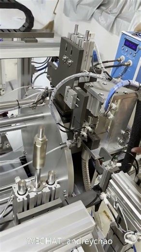 Automatic PVC catheter tube hole punching drilling tipping welding connector assembly making machine