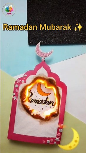 DIY Ramzan Mubarak Card 2025 | Magical Fire Card | Unique Ramadan Greeting Idea #RamzanMubarak2025