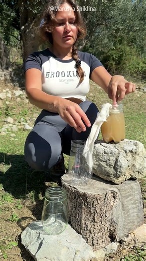 Girl know how to turn dirty water into juice