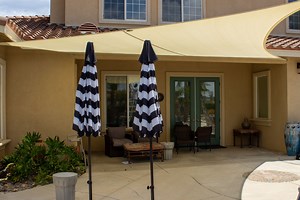 [Hot Item] 16 X 16 X 16 FT Sand Color Triangle Sun Shade Sail for Patio UV Block for Outdoor Facility and Activities