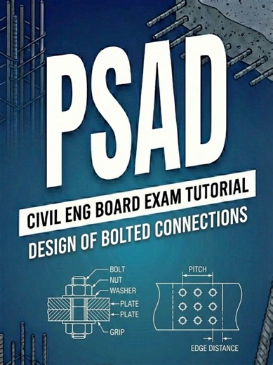 Design of Bolted Connections (Steel Design) Part 1/2 #cele #ceboardexam #review #fyp #tutorial #solved