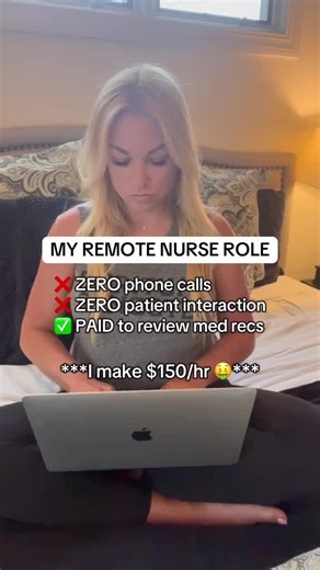 Don’t settle for a remote nurse role that puts you right back in burnout mode! You’ve got options — even in the remote nurse world! 🙌 Say REMOTE below 👇 and I’ll send ya a free guide I made ALL about the remote nurse role that allowed me to leave bedside over a decade ago ✌️🏥 to get paid to review med recs from home 💻🏡 ***I charge $150/hr 🤑***