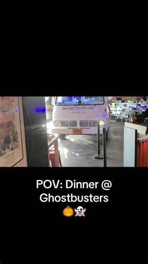 Dinner Ghostbuster melt yard pop up restaurant was definitely a vibe!!! 10/10 🫰🏾👏🏾 🎃👻 #ghostbusters #meltyard #halloween #boymom #funmoments