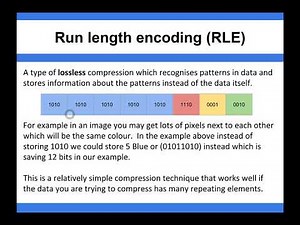 Data Representation - Run Length Encoding