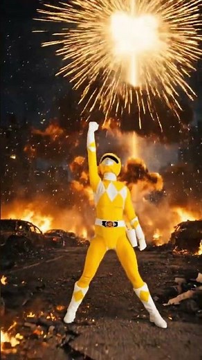 Yellow Ranger summoning the Sabertooth Tiger in War-Torn Angel Grove 🐯⚡