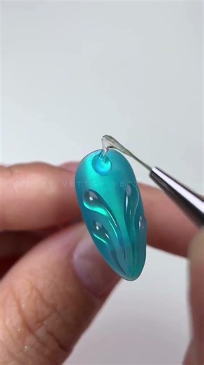 🛸✨3D Jelly Space Chrome Nails With 3d Clear Drops💅