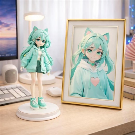 Custom OC Figurine From Reference Sheet | Anime Character Figure Commission