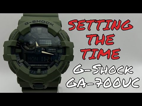 How To Set G Shock GA-700UC Time and Hands Fast and Easy Tutorial