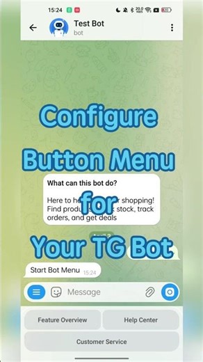Once Configure A Button Menu for Your Bot, Users Can Use It with Just A Click | OnlyTG #telegram
