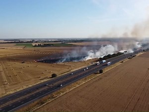 10K views · 45 reactions | Drone footage of the fire that engulfed a field alongside the M18 has been shared on social media. Credit: Andrei. | The Star, Sheffield | Facebook