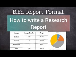 How to write a Research report | B.Ed report format | Engage the brain