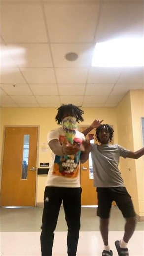 Synchronized Dance Duo in School Hallway#dance #school #hallwaydance #synchronized