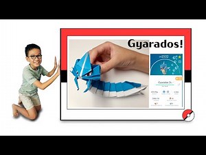 Origami Pokémon Gyarados ( Henry Pham) | 如何做折纸小精灵鲤鱼王