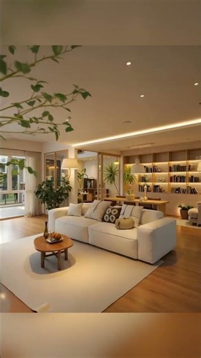 nature-inspired contemporary living area 🤍