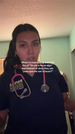 Nursing student stutters while translating Spanish phrase — how to respond