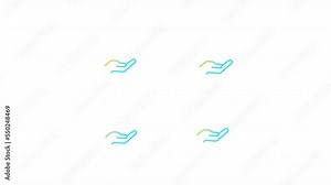 Animated benefits gradient ui icons. Bonuses for customers. Seamless loop HD video with alpha channel on transparent background. Line color user interface symbols motion graphic animation Stock Video