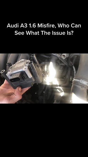 Audi A3 1.6 petrol was in for a misfire issue, upon visual inspection it was clear what the issue was. Car was misfiring on 3 cylinders making it near impossible to drive and vehicle had to come in on a recovery for repair. #audi #audia3 #misfire #ignitioncoil #petrol #carfail #mechanic #carrepair #brokendowncar