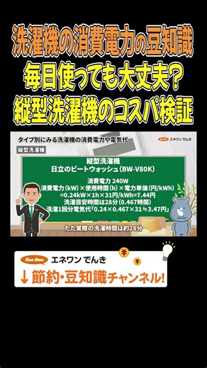 【洗濯機の豆知識】毎日使っても大丈夫？縦型洗濯機のコスパ検証