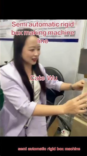 Semi automatic rigid box making machine line for less budget #machine #box #semifinal#gluing#groove