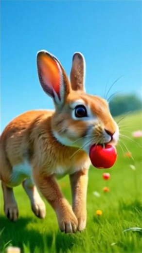 #Rabbit eating cherry