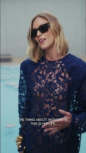 Anja Rubik at the SAint Laurent Men’s Summer 26 Show by Anthony Vaccarello#YSL