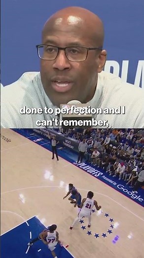 Mike Brown says the Mitchell Robinson alley-oop poster on Embiid was run to "perfection." #shorts
