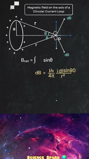 Magnetic field on the axis of a Circular Current loop Explained Science Spark 🌍🌍🌍
