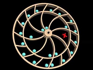 Computer Simulation of Overbalanced Wheel 15th, Bessler's MT3