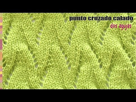 Punto cruzado ligeramente calado tejido a dos agujas - Tejiendo Perú