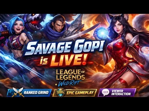 LIVE Wild Rift Ranked Push | Road to Challenger | Wild Rift Gameplay | Savage Gopi