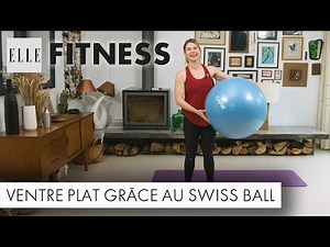 A flat stomach thanks to the Swiss ball┃ELLE Fitness