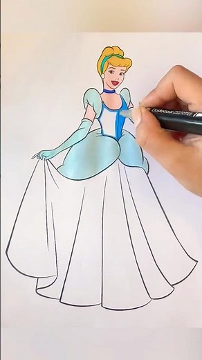 Coloring Cinderella | Disney Princess Art