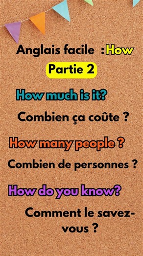 3 phrases essentielles avec HOW pour parler anglais #anglais #vocabulaire #apprendreanglais