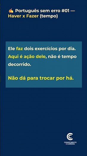 Português sem erro #01 — Haver x Fazer #concursos #estudos
