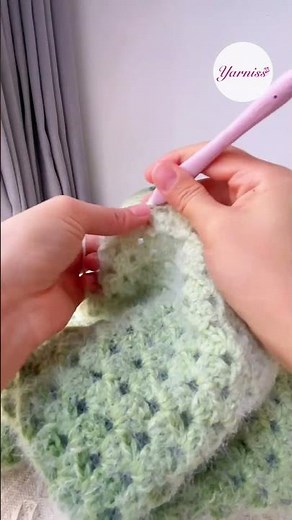 Soft Green Crochet Scarf 🌿