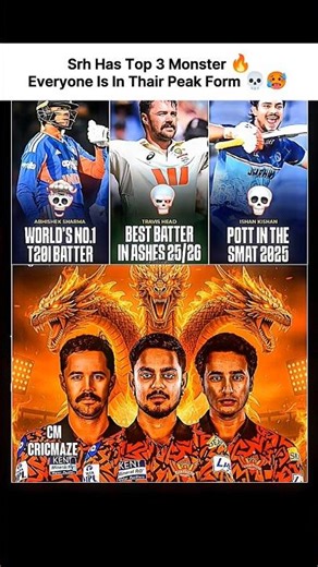 Srh top 3 look so scary 🥵