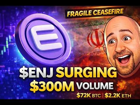 $ENJ SURGING! $300M Volume – Crypto Markets React to Fragile Ceasefire