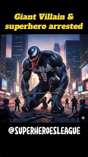 Giant Villain & superhero arrested 💥 Villain Avengers Marvel Character #shorts #marvel #spiderman