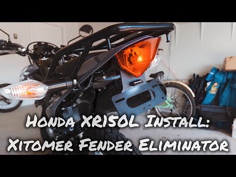 Honda XR150L / Xitomer Fender Eliminator Install