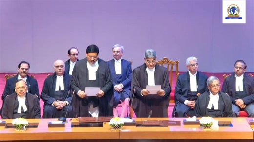 13K views · 307 reactions | Justices NV Anjaria, Vijay Bishnoi and Atul S Chandurkar sworn in as Supreme Court judges. The Chief Justice of India, B. R. Gavai, administered the oath to the judges at a ceremony in the apex court premises. #supremecourt #judges #justice | All India Radio News | Facebook