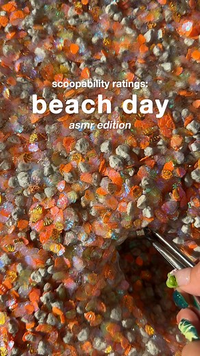 We film all our scoops with the AC off to get the best ASMR, & oof does it feel like we’re at the beach! 😫 Beach slimes drop 6/27 at 3pm PST 🏖️👙 | OG Slimes