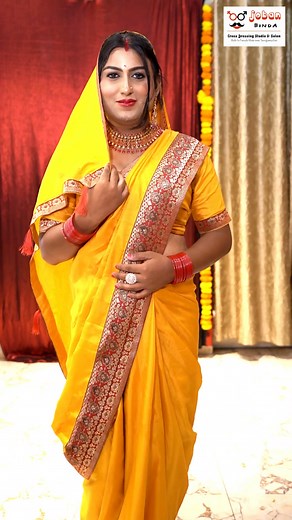 Boy to Bhabhi makeover transformation at Joban Binda Cross Dressing Studio and Salon Mumbai India #boytobhabhi #boyinsaree #karwachauthlook #maletofemaletransformation #jobanbindam2f #cdParlorNearme | Joban Binda