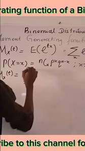 Moment Generating Function of a Binomial Distribution