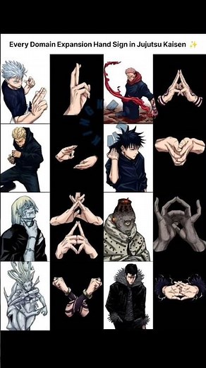 ✨ Every Domain Expansion Hand Sign in Jujutsu Kaisen Explained #jujutsukaisen