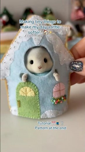 How to make this house for the calico critters or Sylvanian families. Step-by-step tutorial🪡#diy