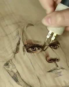 This hyper-realistic Witcher pyrography is incredible 😯🔥 | UNILAD